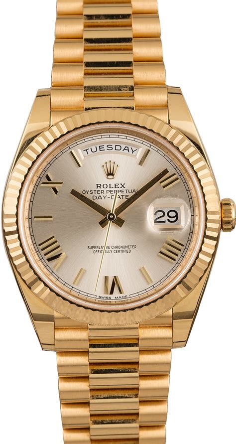 rolex white gold president with sapphire markers|Rolex president 228238.